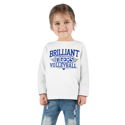Toddler Long Sleeve Tee \ Brilliant Tigers Volleyball \ BTV2