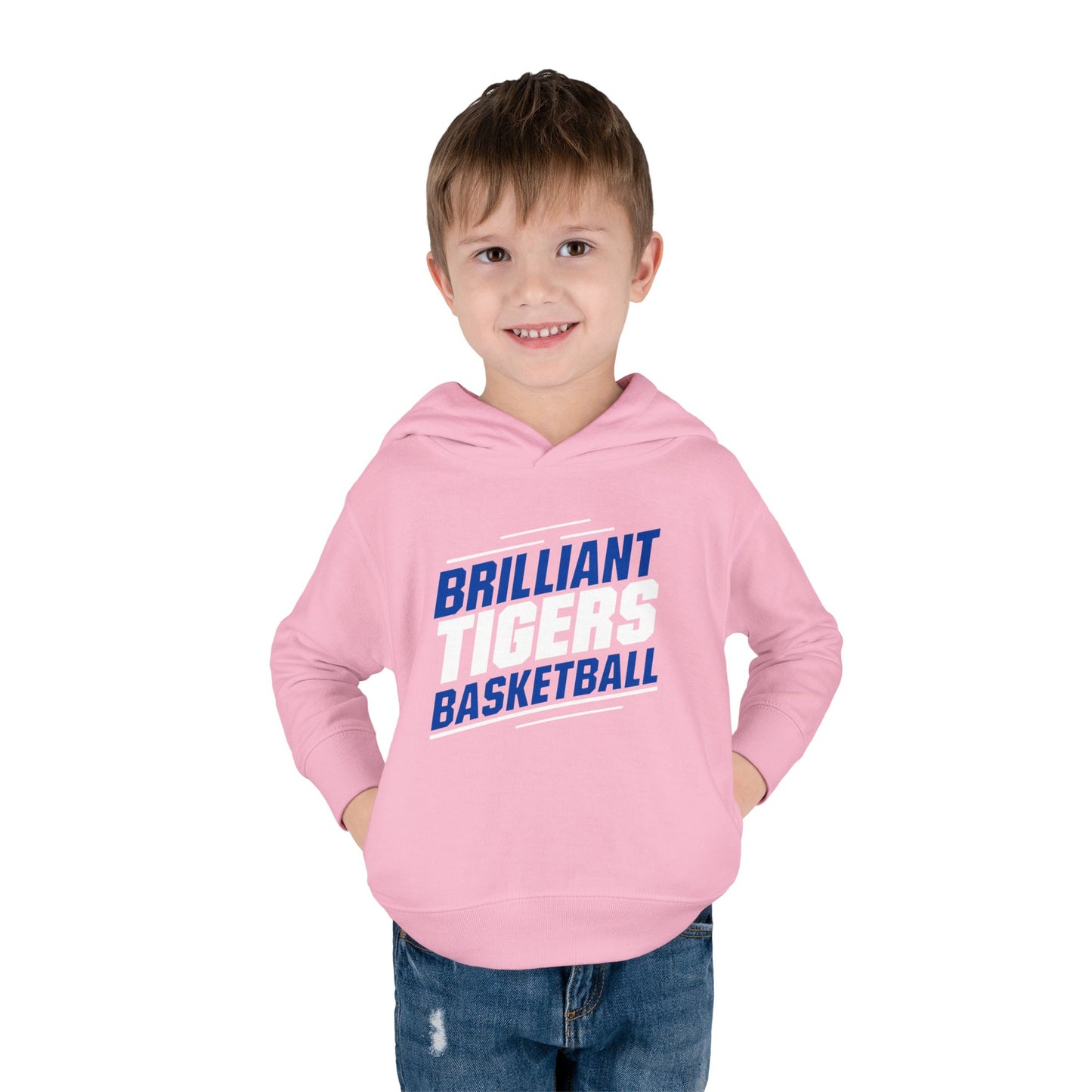 Toddler Hoodie Sweatshirt \ Brilliant Tigers Basketball \ BTBK2