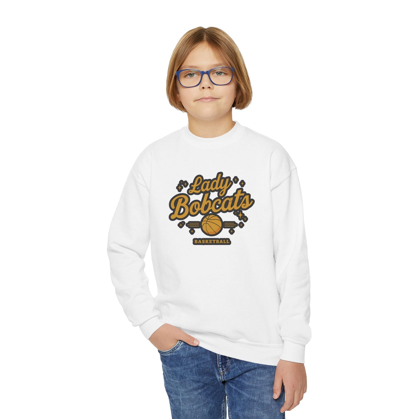 Youth Crewneck Sweatshirt \ Phil Campbell Bobcats Basketball \ PCBBKG2