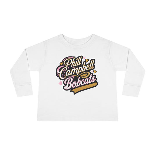 Toddler Long Sleeve Tee \ Phill Campbell Bobcats \ PCBG1