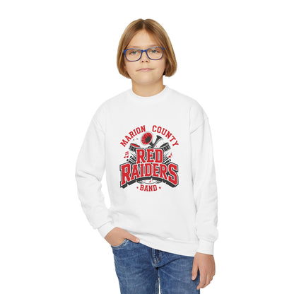Youth Crewneck Sweatshirt \ Marion County Red Raiders Band \ MCB2