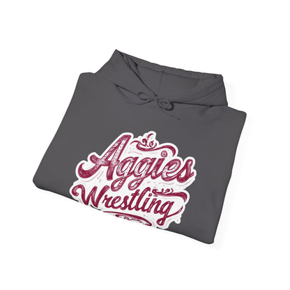 Adult Hoodie Sweatshirt \ Hamilton Aggies Wrestling \ HAWG2