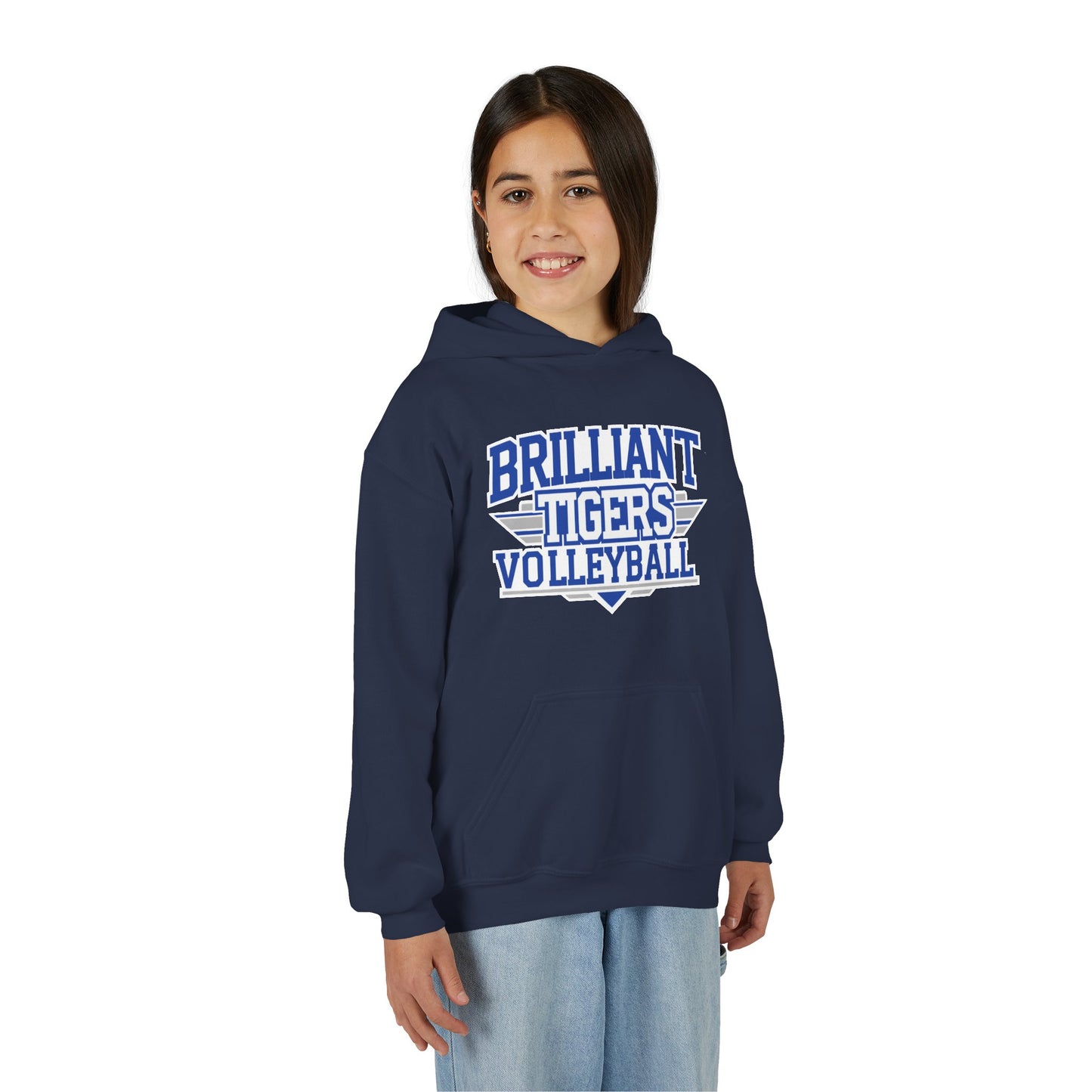 Youth Hoodie Sweatshirt \ Brilliant Tigers Volleyball \ BTV2