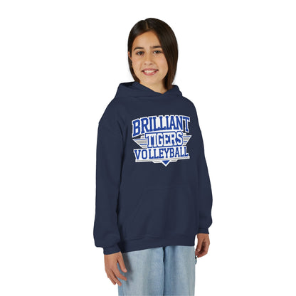 Youth Hoodie Sweatshirt \ Brilliant Tigers Volleyball \ BTV2