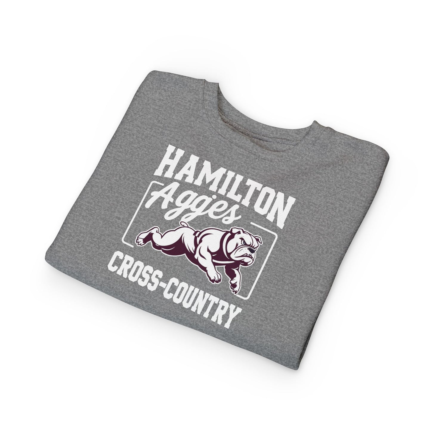 Toddler Crewneck Sweatshirt \ Hamilton Aggies Cross-Country \ HCC2