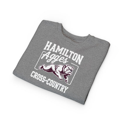 Toddler Crewneck Sweatshirt \ Hamilton Aggies Cross-Country \ HCC2