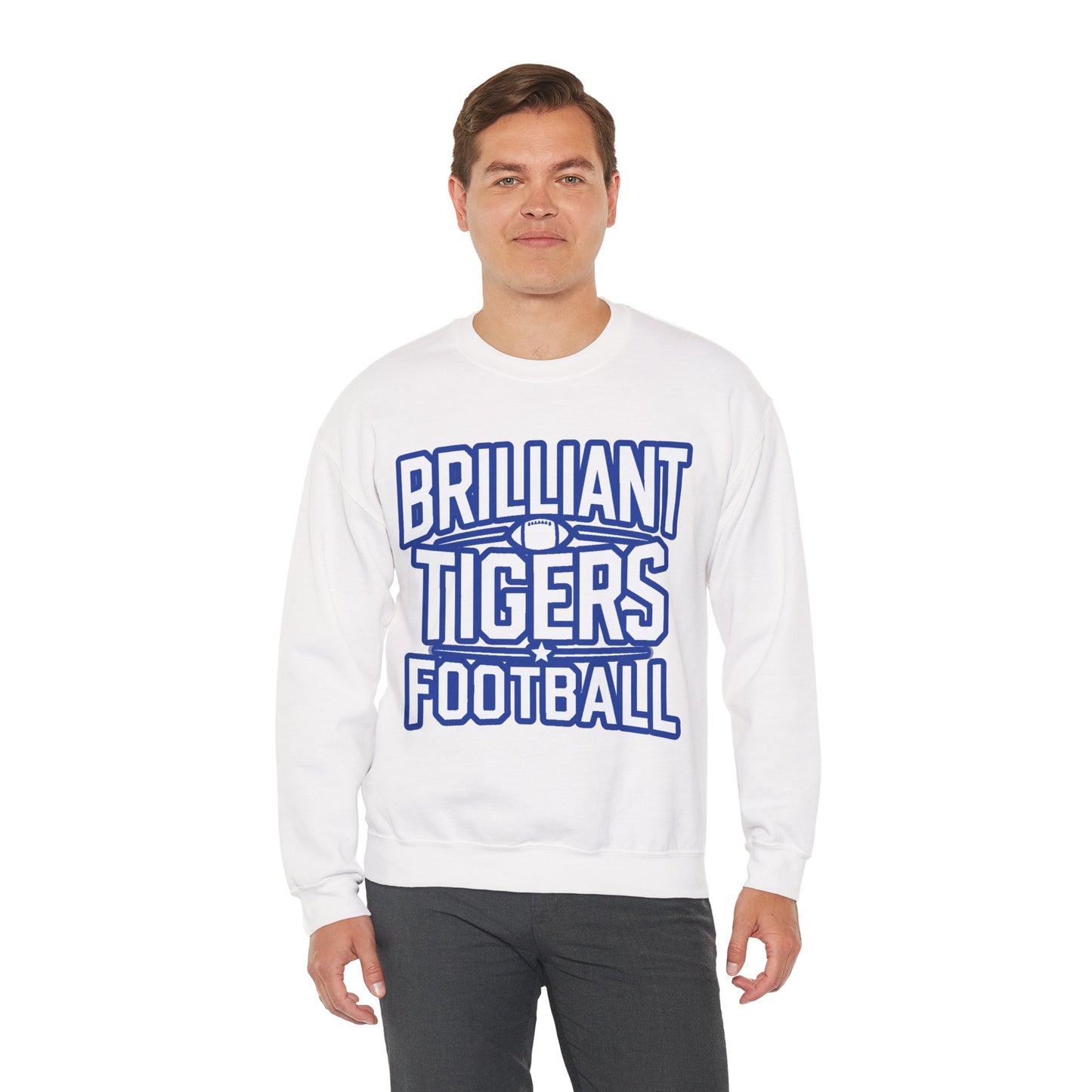 Adult Crewneck Sweatshirt \ Brilliant Tigers Football \ BTF1