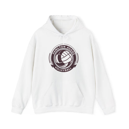 Adult Hoodie Sweatshirt \ Hamilton Aggies Volleyball \ HAV1