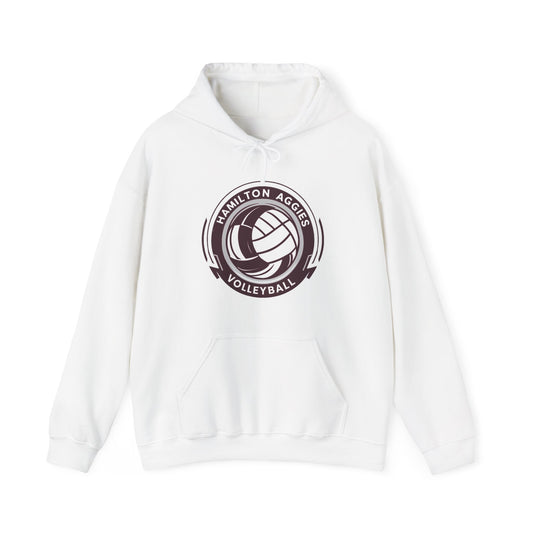 Adult Hoodie Sweatshirt \ Hamilton Aggies Volleyball \ HAV1