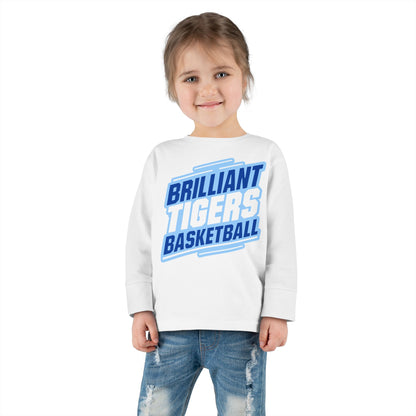 Toddler Long Sleeve Tee \ Brilliant Tigers Basketball \ BTBK2