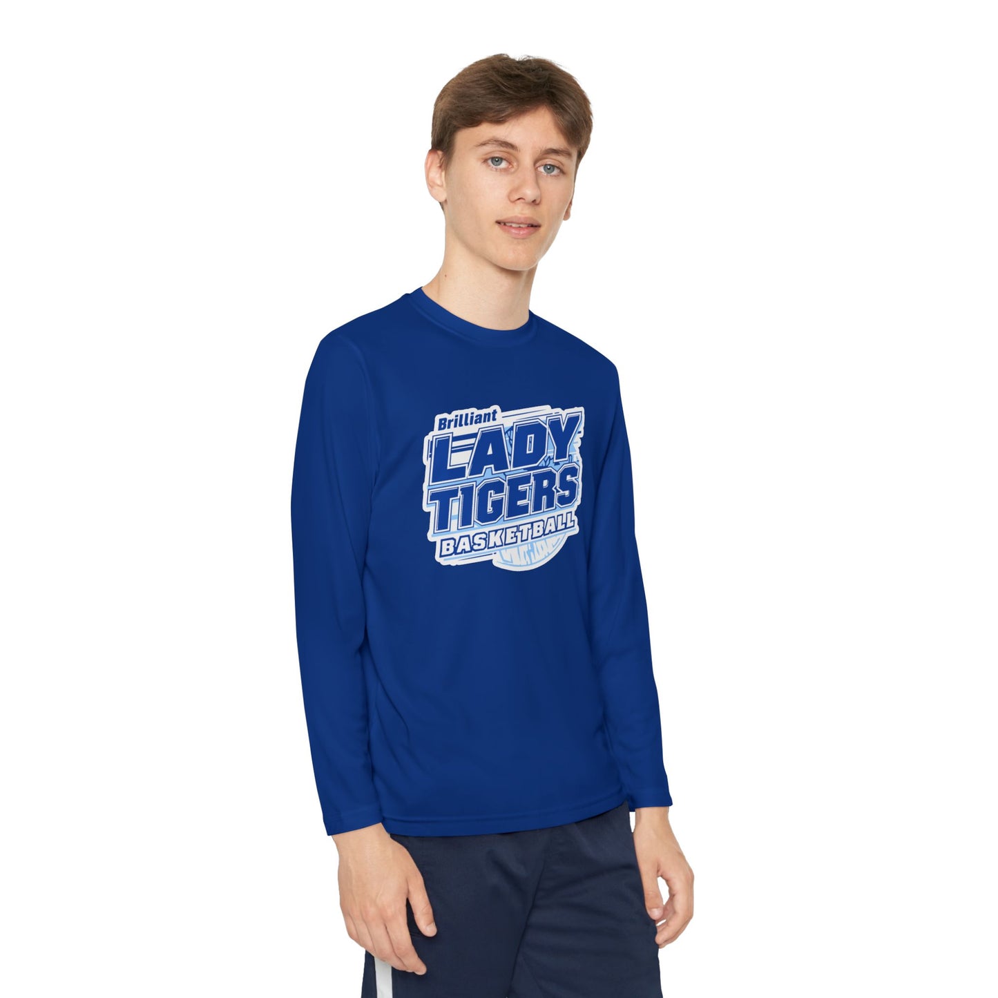 Youth Long Sleeve Tee \ Brilliant Tigers Basketball \ BTBKG2