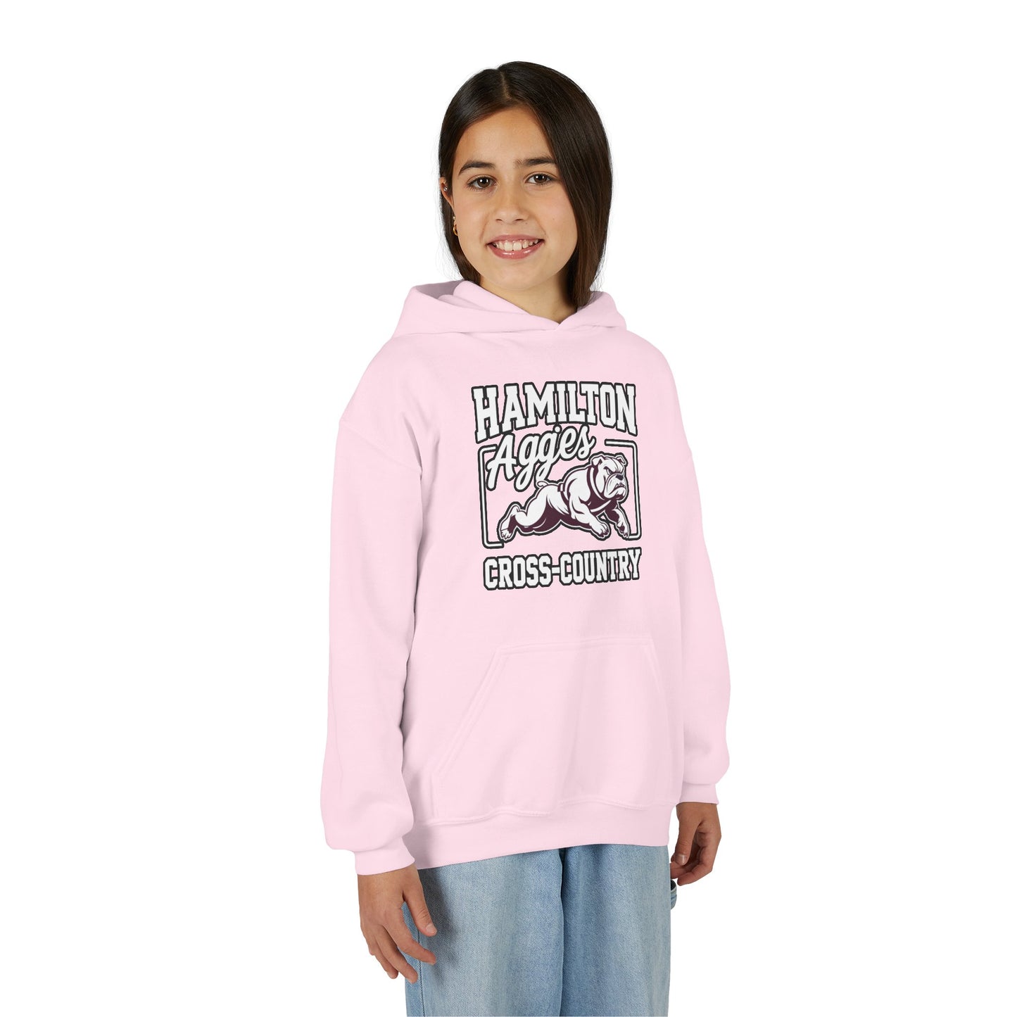Youth Hoodie Sweatshirt \ Hamilton Aggies Cross-Country \ HCC2
