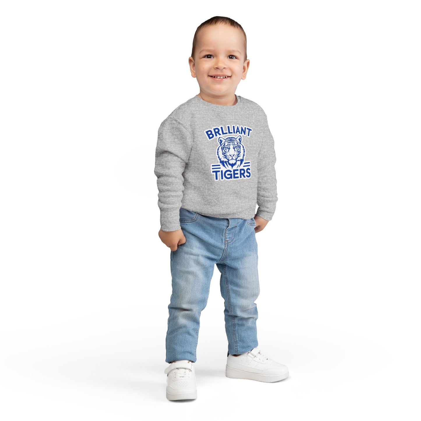 Toddler Crewneck Sweatshirt \ Brilliant Tigers \ BT1