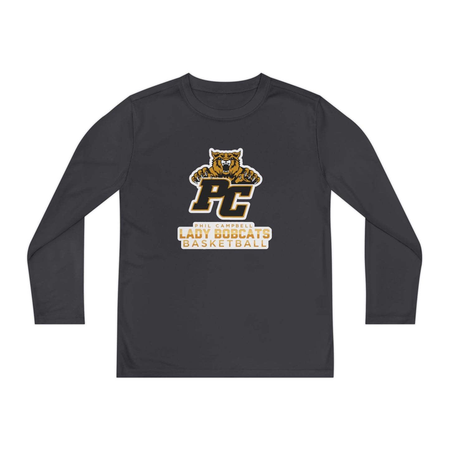 Youth Long Sleeve Tee \ Phil Campbell Bobcats Basketball \ PCBBKG1