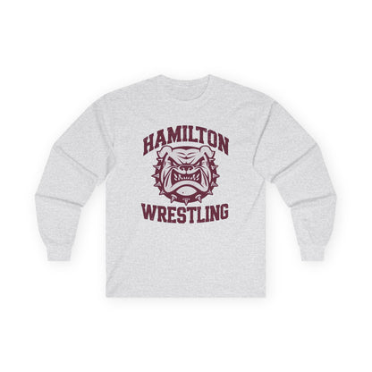 Adult Long Sleeve Tee \ Hamilton Aggies Wrestling \ HAW2