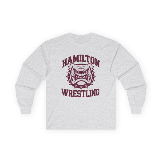 Adult Long Sleeve Tee \ Hamilton Aggies Wrestling \ HAW2