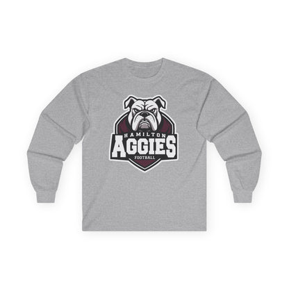 Adult Long Sleeve Tee \ Hamilton Aggies Football \ HAF2