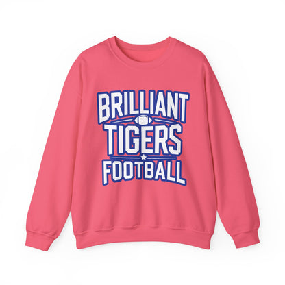 Adult Crewneck Sweatshirt \ Brilliant Tigers Football \ BTF1