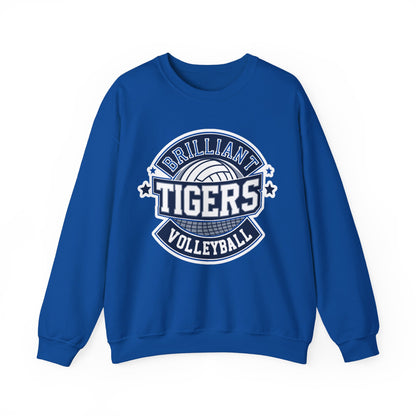 Adult Crewneck Sweatshirt \ Brilliant Tigers Volleyball \ BTV1