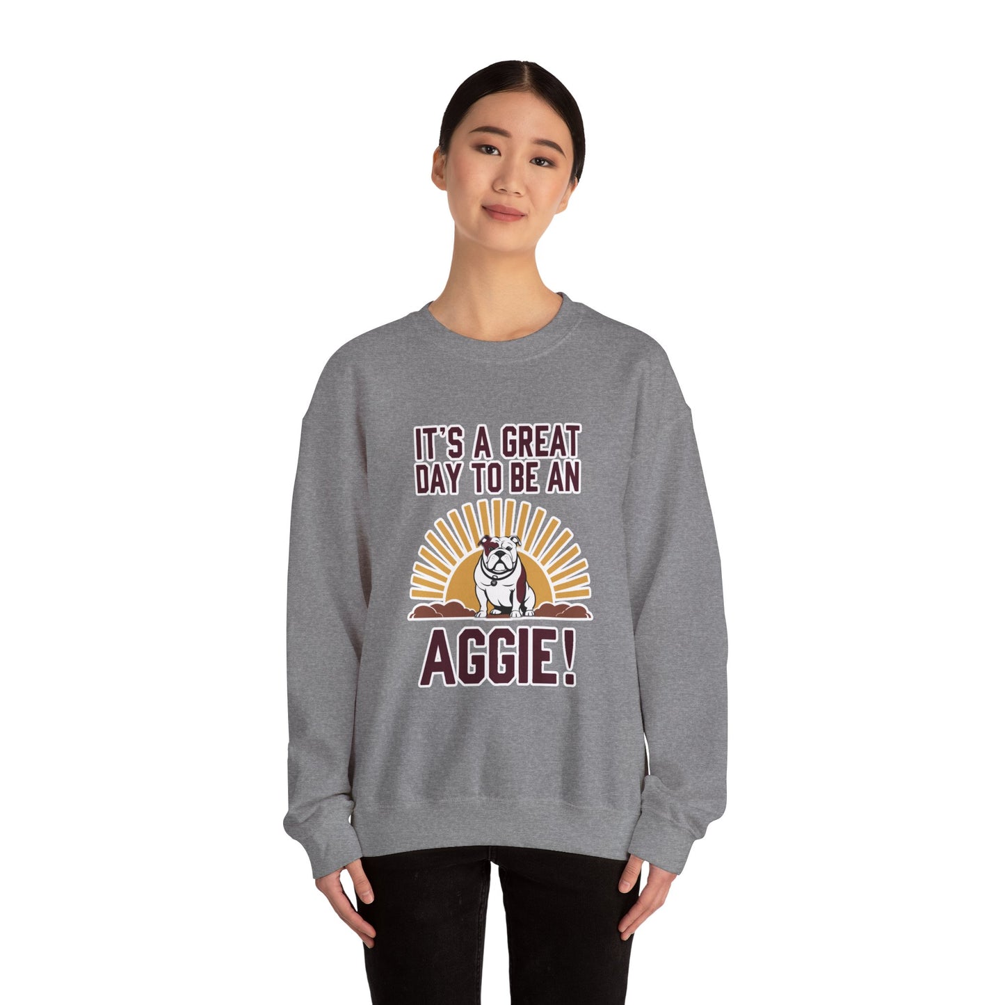 Adult Crewneck Sweatshirt \ It's a Great Day to be a Aggie! \ GDA4