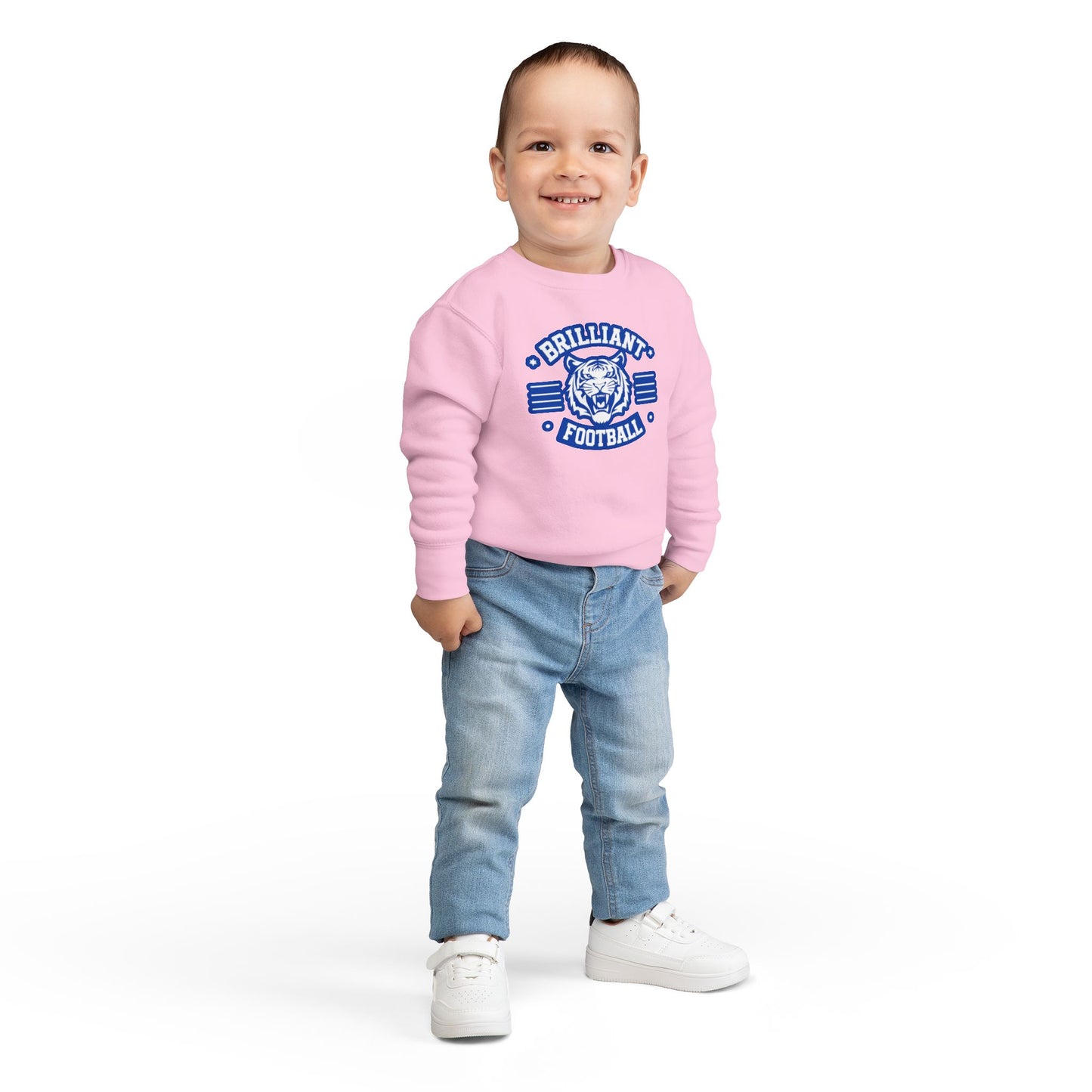 Toddler Crewneck Sweatshirt \ Brilliant Tigers Football \ BTF2