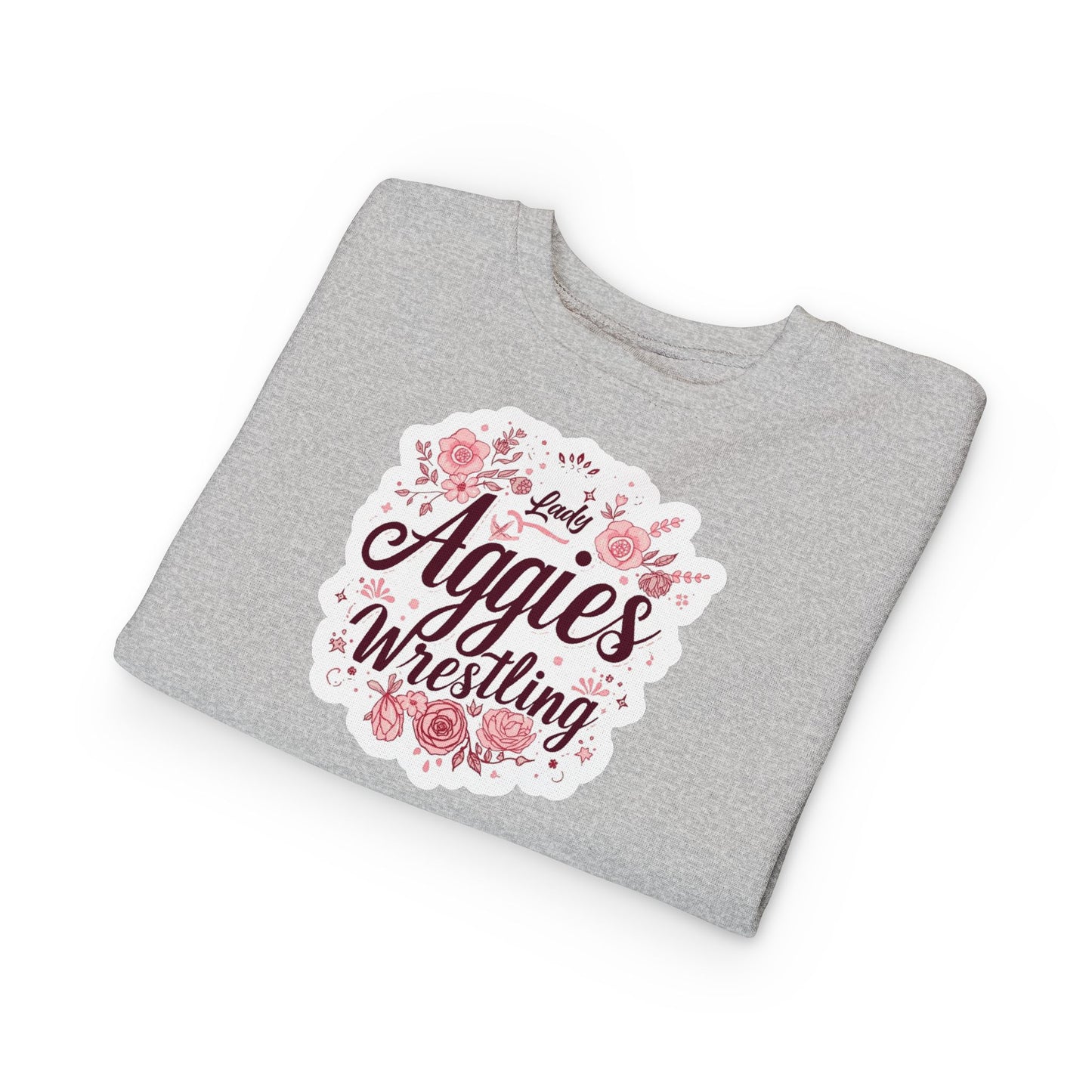 Toddler Crewneck Sweatshirt \ Hamilton Aggies Wrestling \ HAWG1