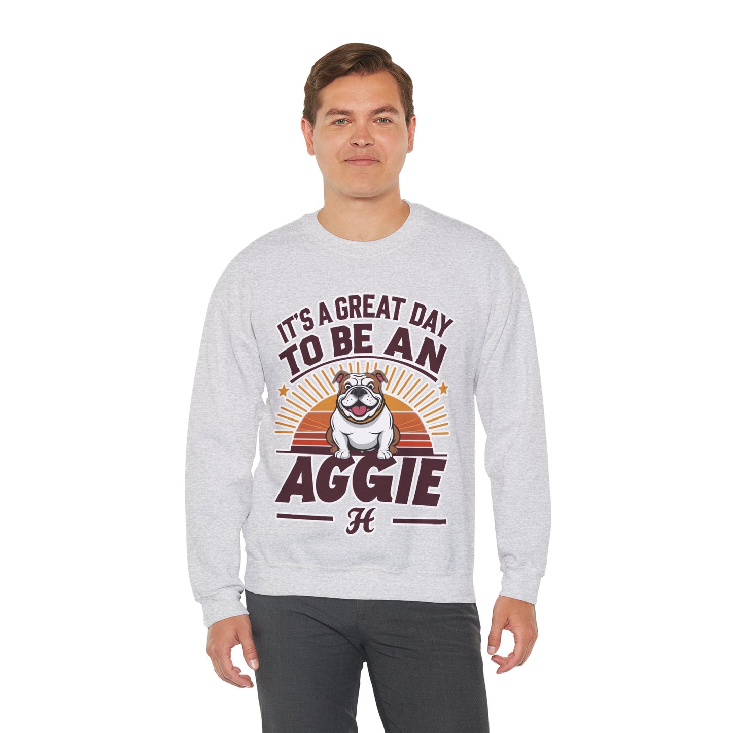 Adult Crewneck Sweatshirt \ It's a Great Day to be an Aggie! \ GDA3