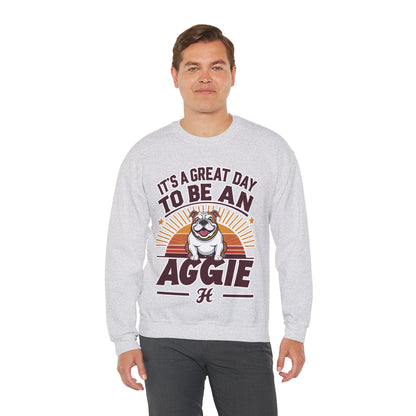 Adult Crewneck Sweatshirt \ It's a Great Day to be an Aggie! \ GDA3