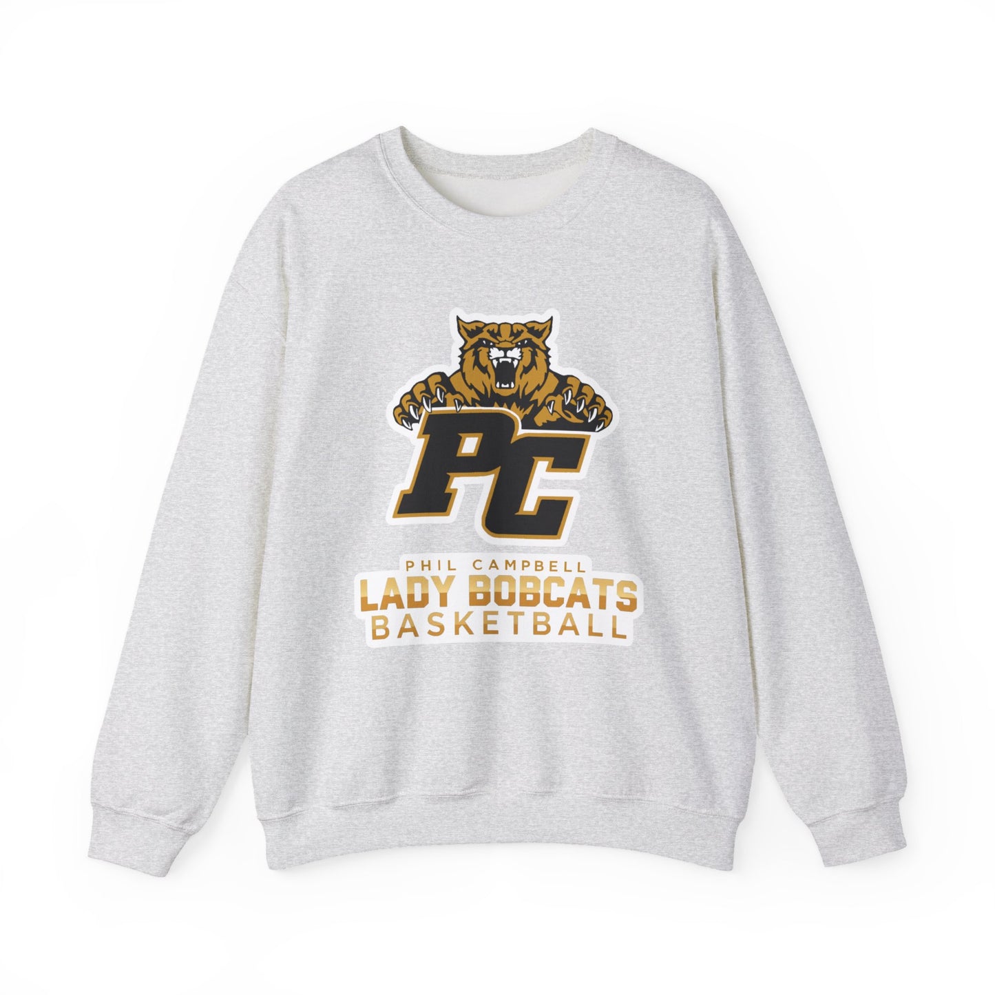 Adult Crewneck Sweatshirt \ Phil Campbell Bobcats Basketball \ PCBBKG1