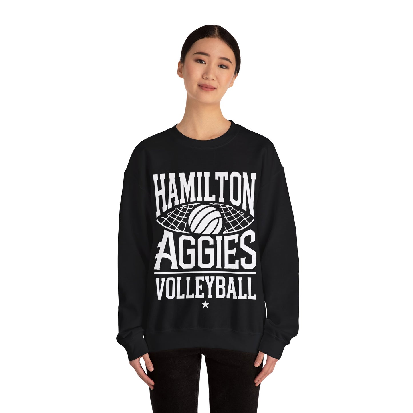 Adult Crewneck Sweatshirt \ Hamilton Aggies Volleyball \ HAV2