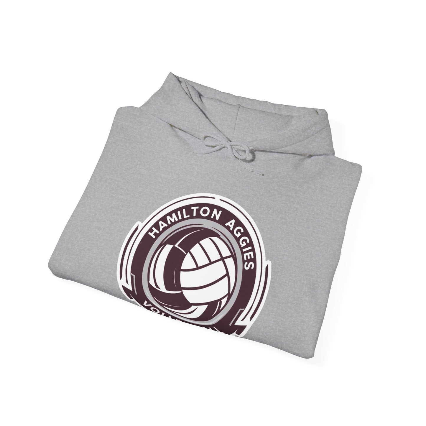 Adult Hoodie Sweatshirt \ Hamilton Aggies Volleyball \ HAV1