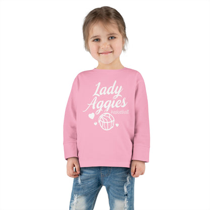 Toddler Long Sleeve Tee \ Hamilton Aggies Basketball \ HABBG2