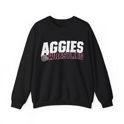 Adult Crewneck Sweatshirt \ Hamilton Aggies Wrestling \ HAW3