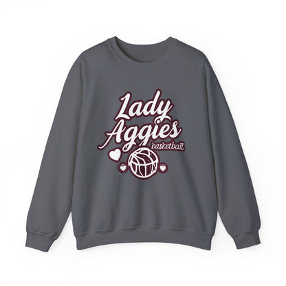 Adult Crewneck Sweatshirt \ Hamilton Aggies Basketball \ HABKG2