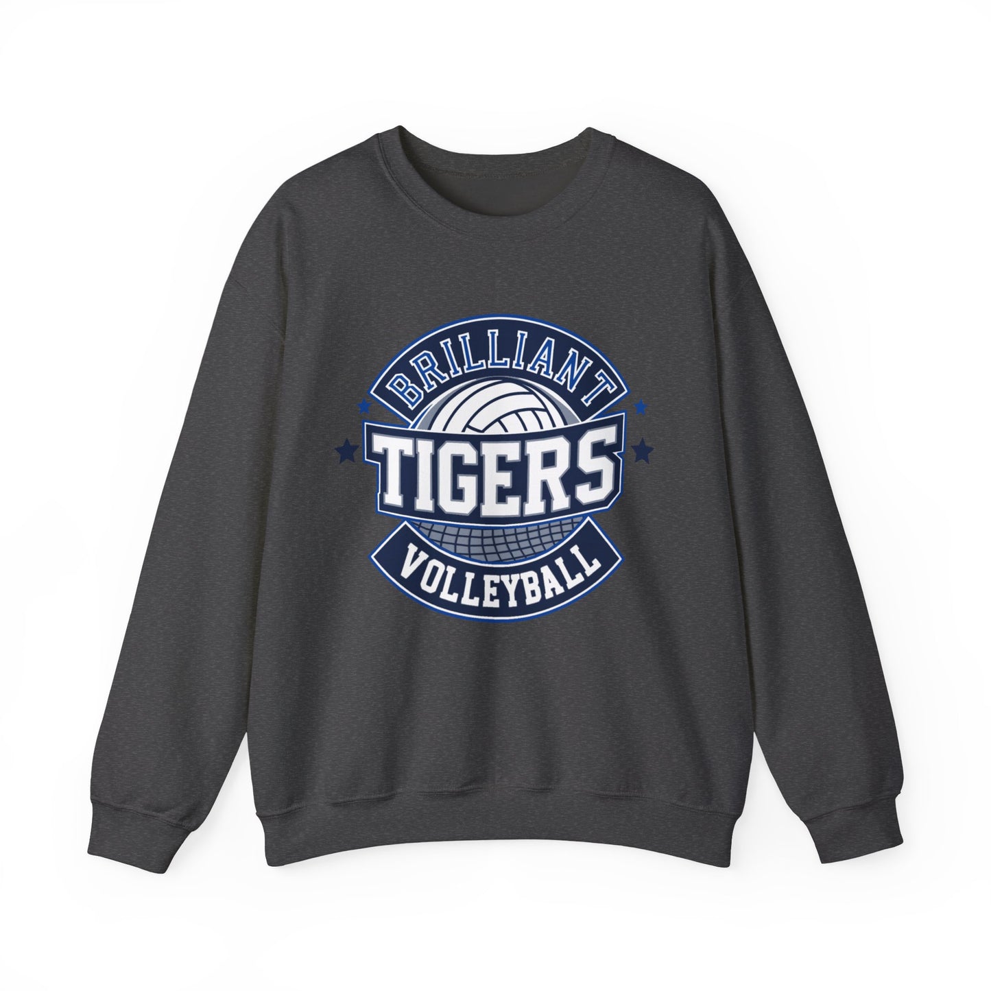 Adult Crewneck Sweatshirt \ Brilliant Tigers Volleyball \ BTV1