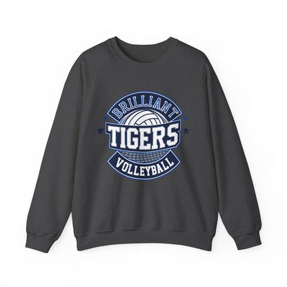 Adult Crewneck Sweatshirt \ Brilliant Tigers Volleyball \ BTV1