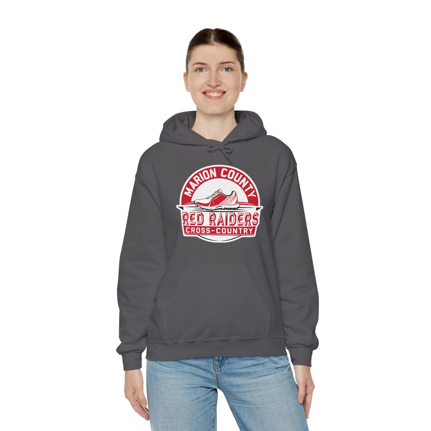 Adult Hoodie Sweatshirt \ Marion County Red Raiders Cross-Country \ MCCC1