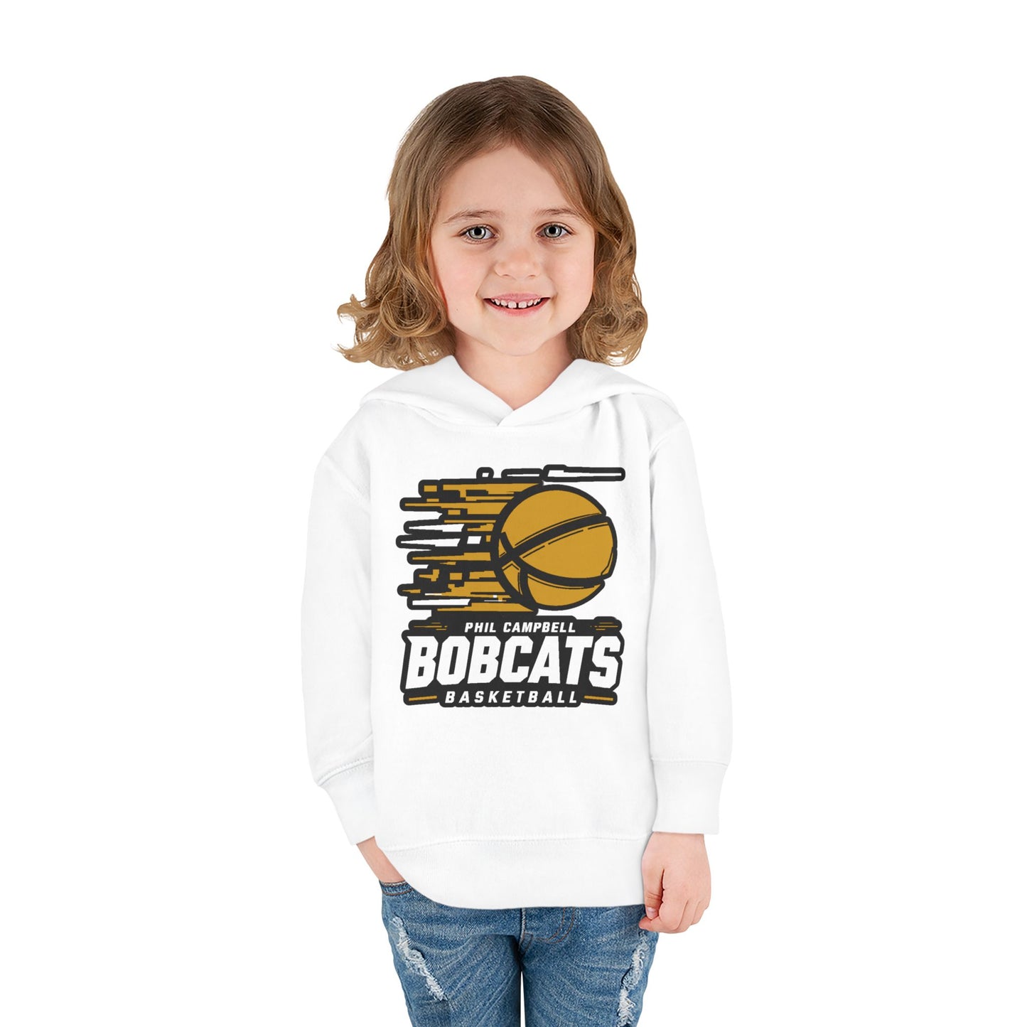Toddler Hoodie Sweatshirt \ Phil Campbell Bobcats Basketball \ PCBBK2