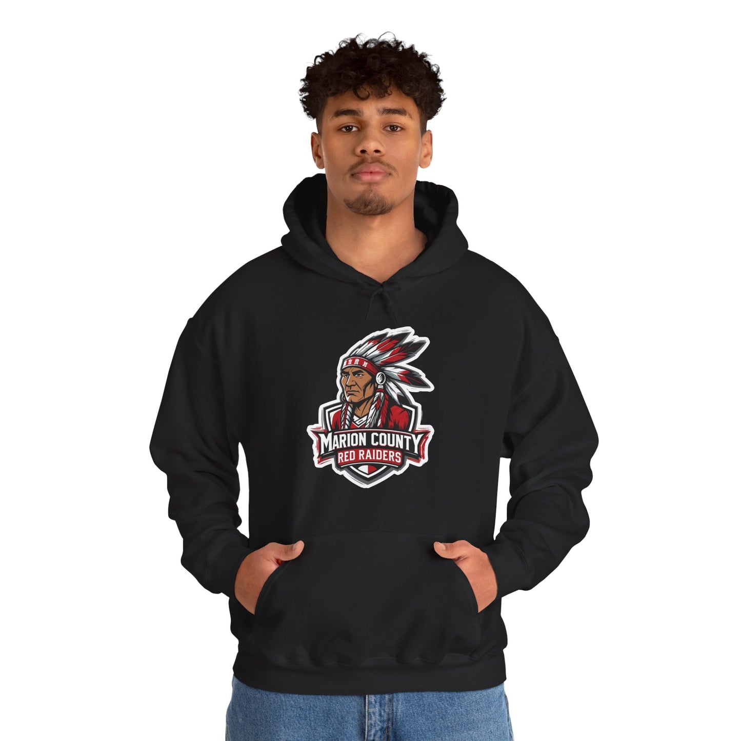 Adult Hooded Sweatshirt \ Marion County Red Raiders \ MC2
