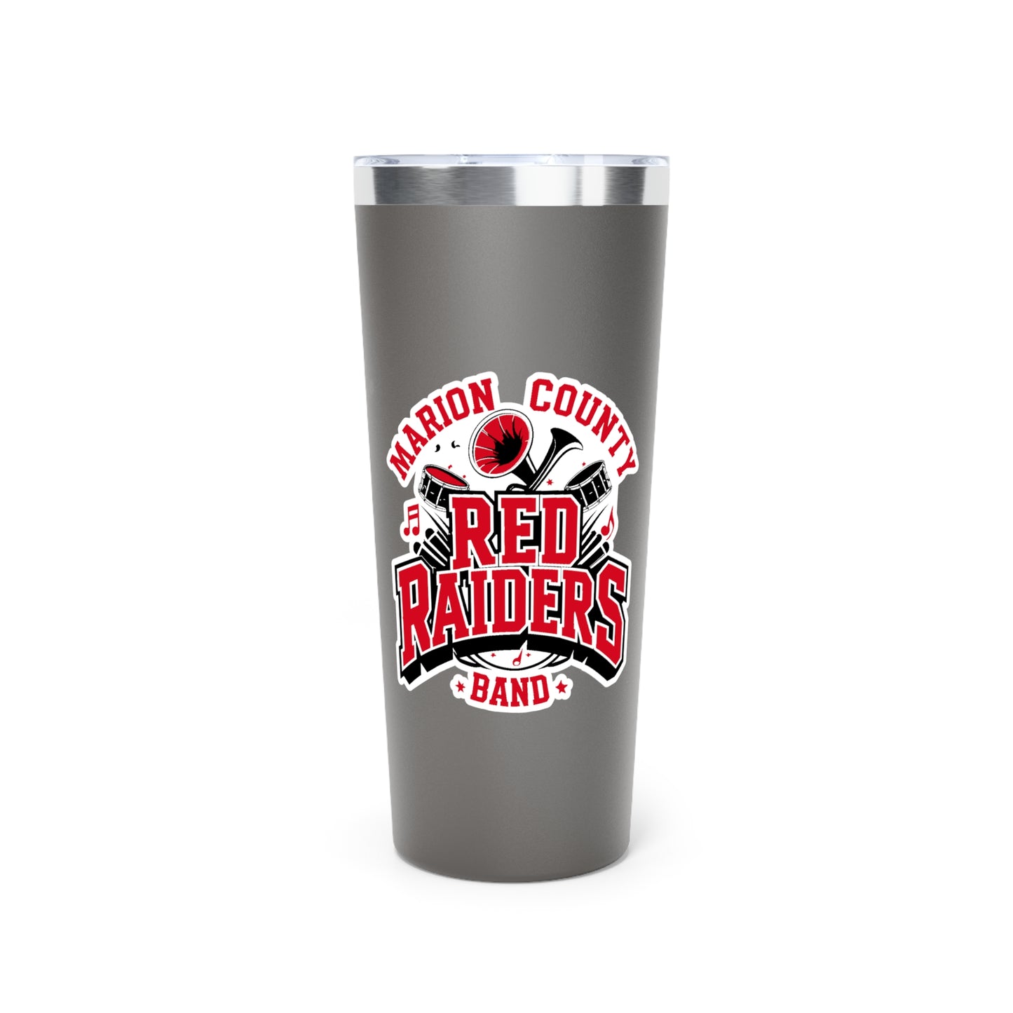 22oz Copper Insulated Tumbler \ Marion County Red Raiders Band \ MCB2