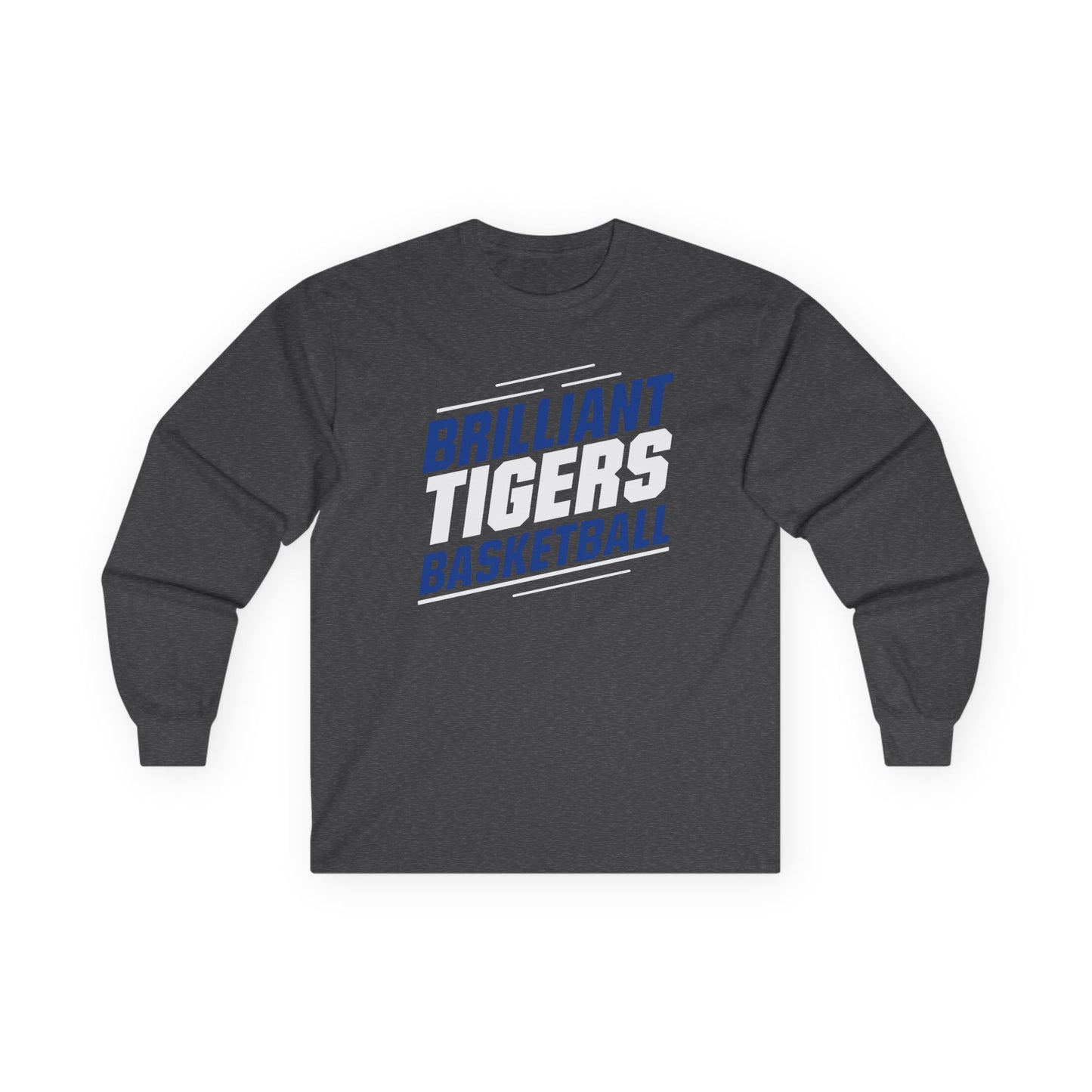 Adult Long Sleeve Tee \ Brilliant Tigers Basketball \ BTBK2