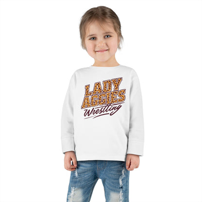 Toddler Long Sleeve Tee \ Hamilton Aggies Wrestling \ HAWG3