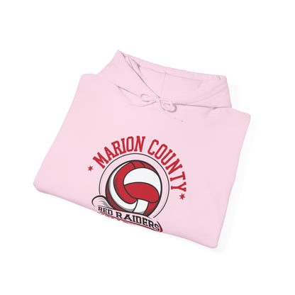 Adult Hoodie Sweatshirt \ Marion County Red Raiders Volleyball \ MCV1