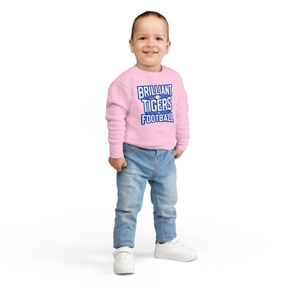 Toddler Crewneck Sweatshirt \ Brilliant Tigers Football \ BTF1