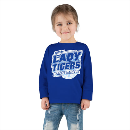 Toddler Long Sleeve Tee \ Brilliant Tigers Basketball \ BTBKG2