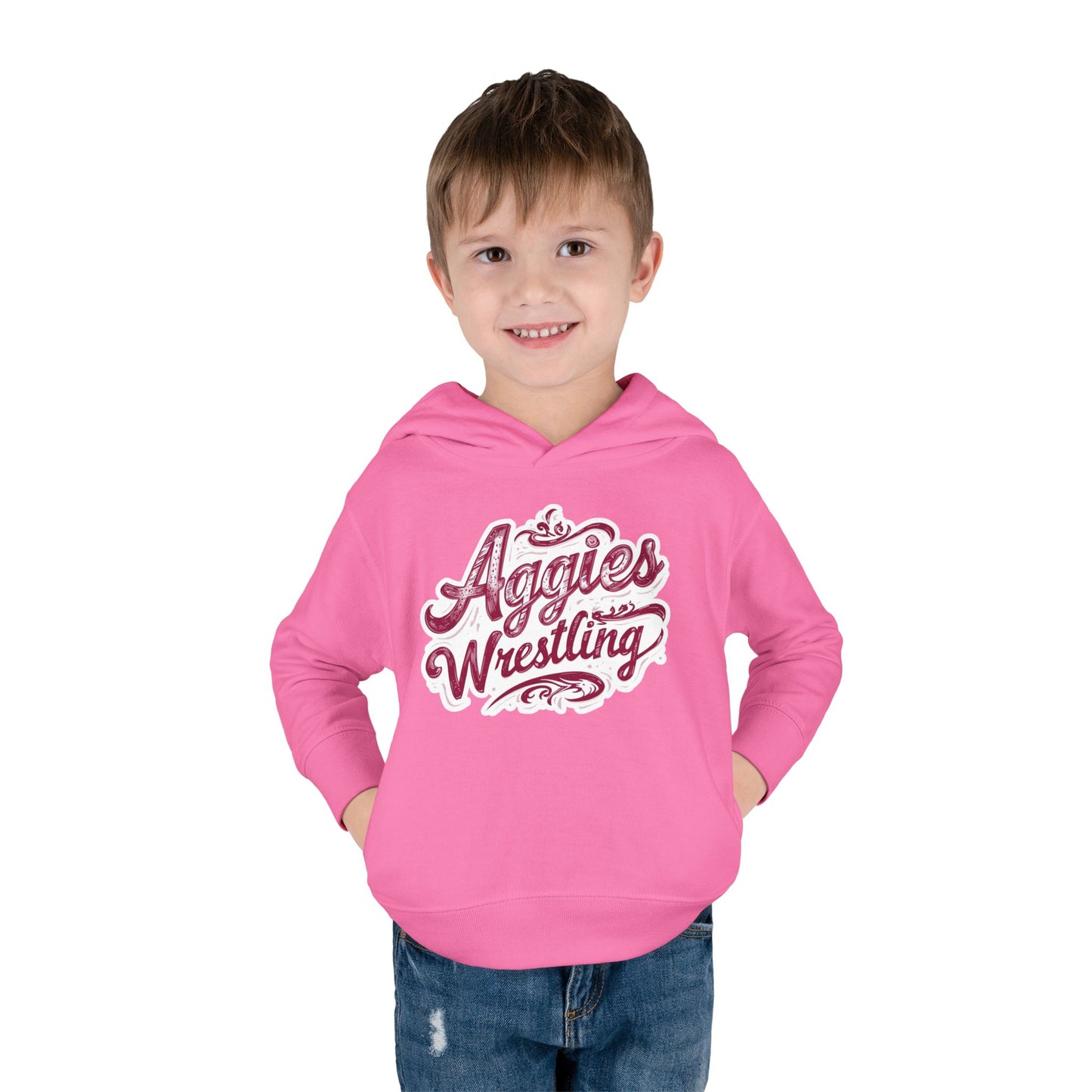 Toddler Hoodie Sweatshirt \ Hamilton Aggies Wrestling \ HAWG2