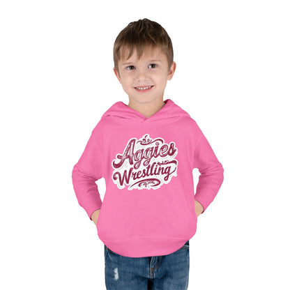 Toddler Hoodie Sweatshirt \ Hamilton Aggies Wrestling \ HAWG2