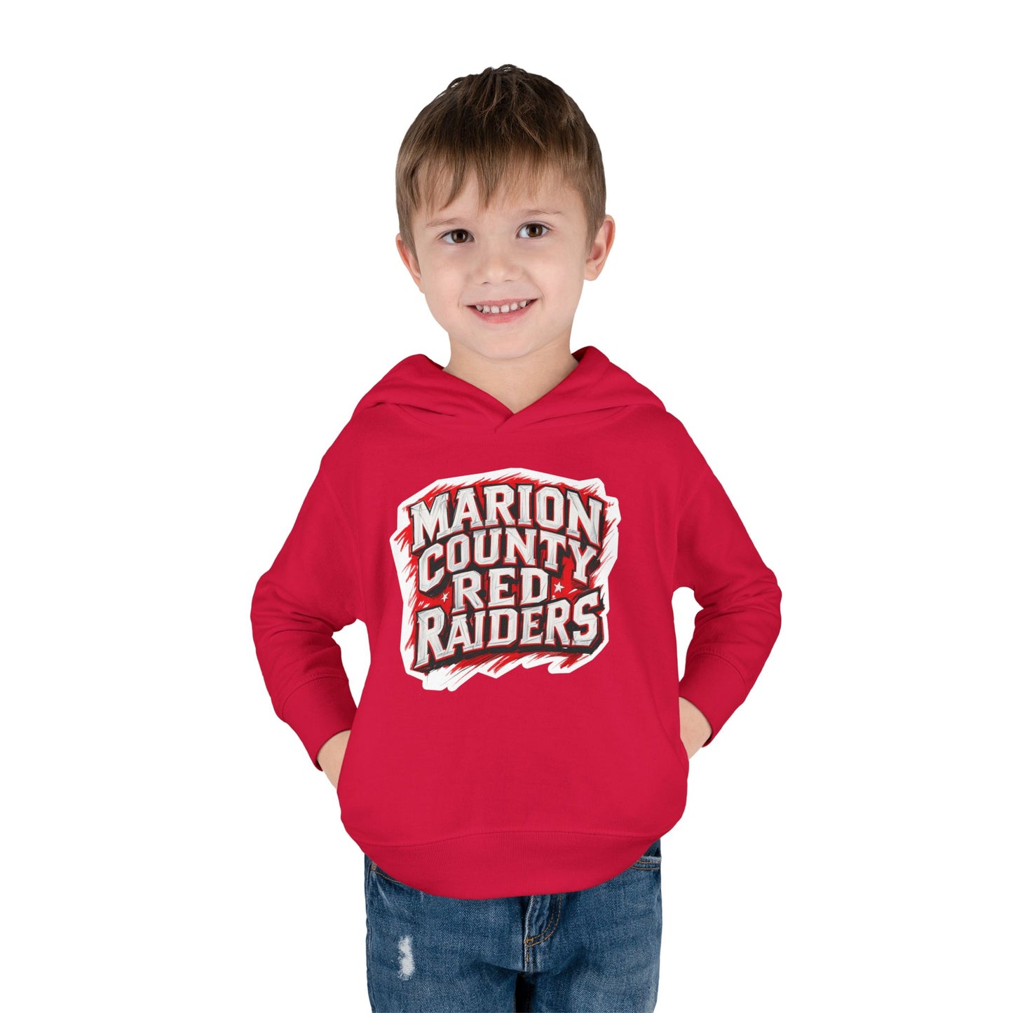 Toddler Hoodie Sweatshirt \ Marion County Red Raiders \ MC1
