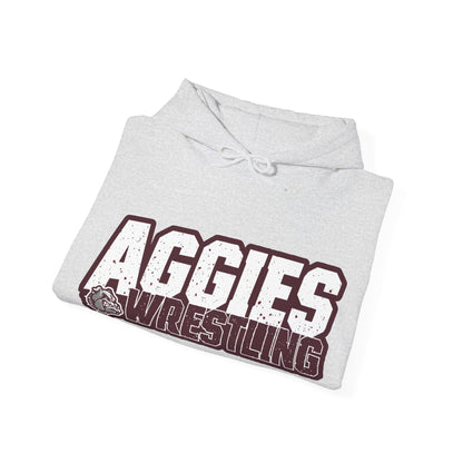 Adult Hoodie Sweatshirt \ Hamilton Aggies Wrestling \ HAW3