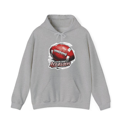Adult Hoodie Sweatshirt \ Marion County Red Raiders Football \ MCF1